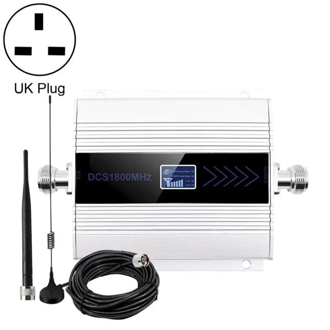 Silver 4G LTE Phone Signal Repeater with US Plug for Indoor Coverage