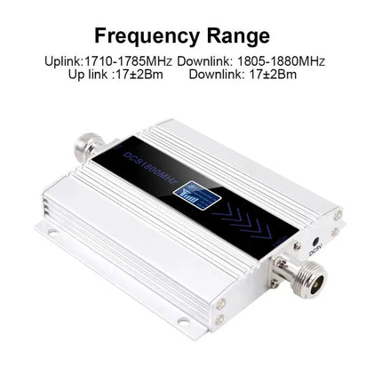 Silver 4G LTE Phone Signal Repeater with US Plug for Indoor Coverage