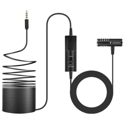 Essential Clip-On Microphone for Everyday Video and Event Use compact lavalier mic with long cable and 3.5mm jack for vlogs and interviews
