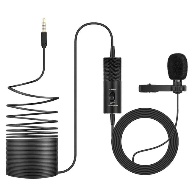 Clip-On Lavalier Microphone For Smartphone Interviews And Recording