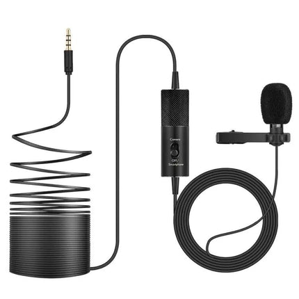 Clip-On Lavalier Microphone For Smartphone Interviews And Recording