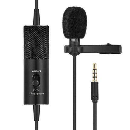 Clip-On Lavalier Microphone For Smartphone Interviews And Recording