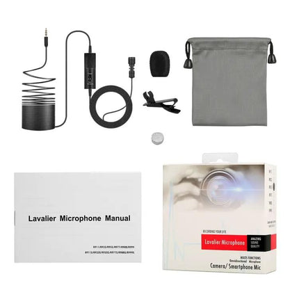 Clip-On Lavalier Microphone For Smartphone Interviews And Recording