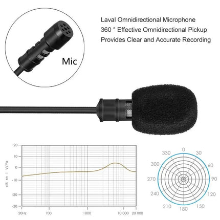 Clip-On Lavalier Microphone For Smartphone Interviews And Recording