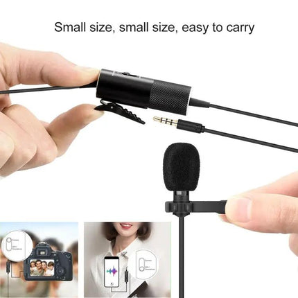 Clip-On Lavalier Microphone For Smartphone Interviews And Recording