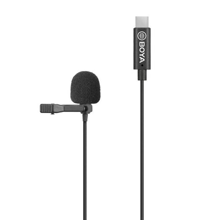 Boya Microphone for Daily Video Recording with DJI Pocket compact USB-C lavalier mic clipped to clothing for clear vlogging audio