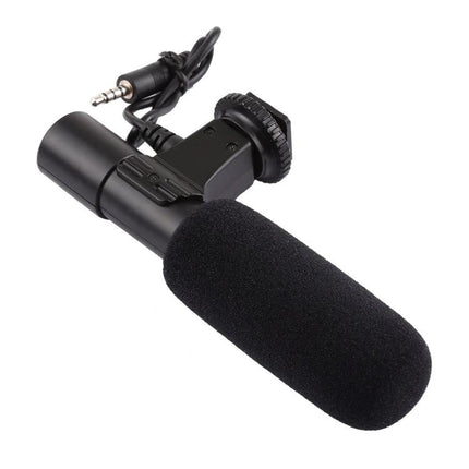 Compact Microphone for Daily Smartphone Recordings and Calls with foam windscreen and 3.5mm plug for clearer voice memos and video chats