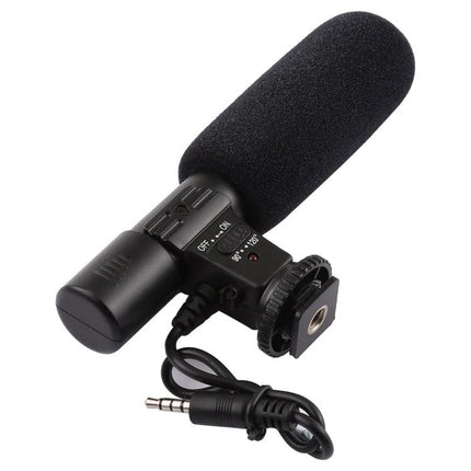 Compact Microphone for Daily Smartphone Recordings and Calls - windscreen shotgun mic with 3.5mm plug for clearer calls and recordings