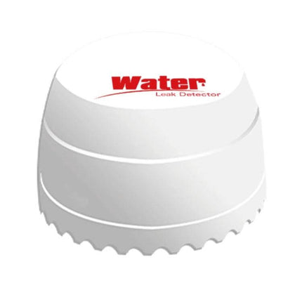Effective Water Leakage Detector for Home Safety with Two Sensors - white round two-sensor water leak detector with LED indicator