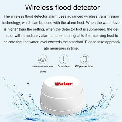 Effective Water Leakage Detector for Home Safety with Two Sensors - compact wireless flood detector with LED alert and app notifications
