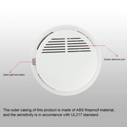 First Alert Battery-Operated Smoke Alarm for Home Safety mounted ceiling smoke detector with test button and smoke detection port