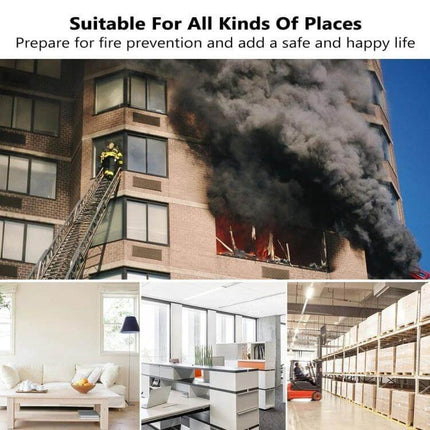 Photoelectric Smoke Detector for Home Fire Safety with Red Indicator mounted in living room, monitoring up to 80 sqm for reliable early smoke detection