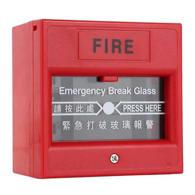 Emergency Break Glass Button for Safe Door Release in Buildings red wall-mounted emergency break glass button for electric lock release