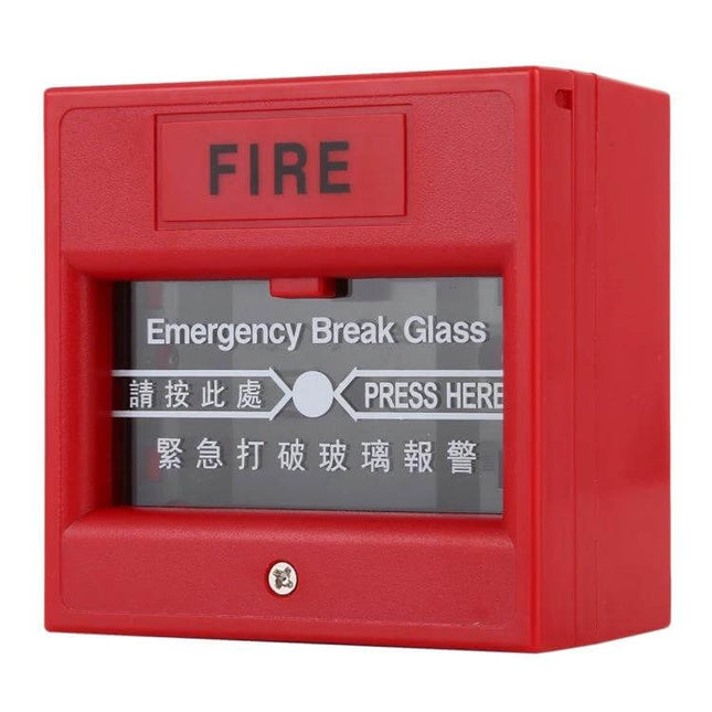 Emergency Break Glass Button for Safe Door Release in Buildings red wall-mounted emergency break glass button for electric lock systems