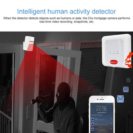 DY-H2 Smart Home Security System with Anti-Theft Protection detecting intruder at door, wireless sensors, alarm and mobile alert