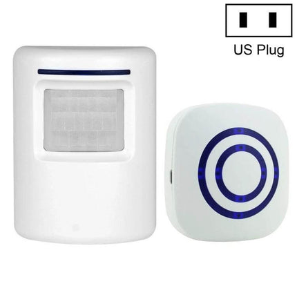 Wireless PIR Infrared Doorbell Alarm Detector for Home and Office white PIR sensor and wireless chime set for entryway security