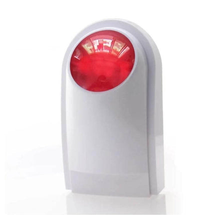 Wireless Emergency Call Button for Bathroom Assistance - white wireless alarm with large red siren, 120dB bathroom help alert device