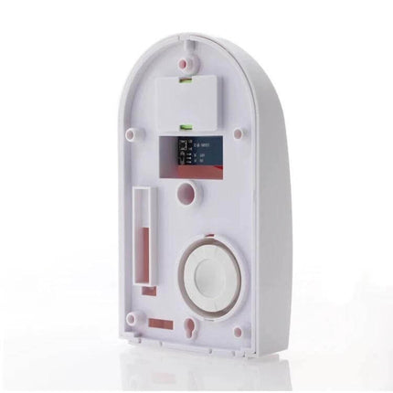 Wireless Emergency Call Button for Bathroom Assistance white plastic back panel showing battery compartment and alarm speaker