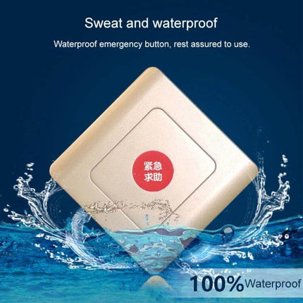 Wireless Emergency Call Button for Bathroom Assistance - waterproof, sweatproof panic button with 120dB alarm for bathroom and shower safety