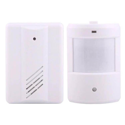 Wireless Motion Sensor Kit for Home Security Detection - white PIR sensor and wireless receiver for entryway monitoring