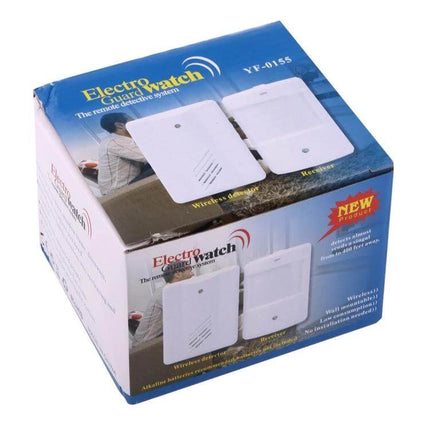 Wireless Motion Sensor Kit for Home Security Detection box showing sensor and receiver with packaging