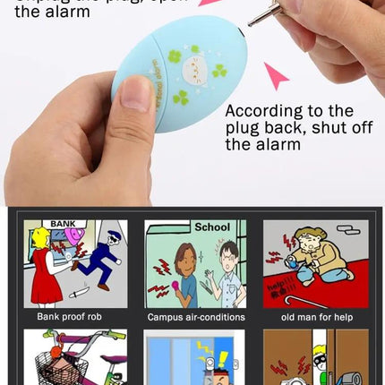 Compact Mini Personal Alarm for Everyday Safety in Blue