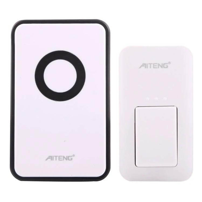 AITENG Battery-Free Wireless Doorbell for Everyday Use white doorbell chime and push button set
