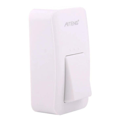 AITENG Battery-Free Wireless Doorbell for Everyday Use compact white kinetic-powered door chime unit for home and office