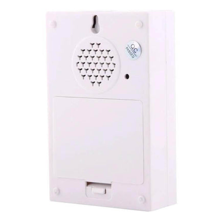 Voyage Wireless Smart Music Doorbell with Dual Receiver white wireless indoor receiver unit showing speaker grille and mounting slot