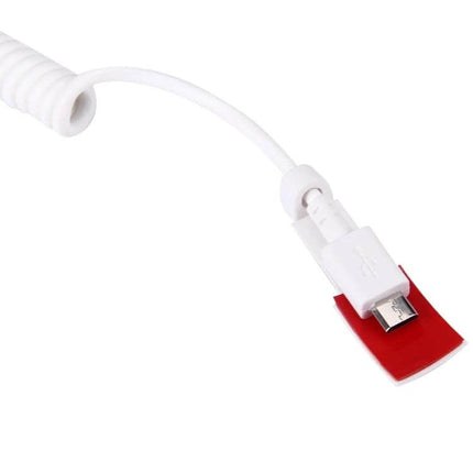 Anti-Theft Alarm Display Stand for Tablets and Devices coiled cable security tether with micro USB connector for retail demo