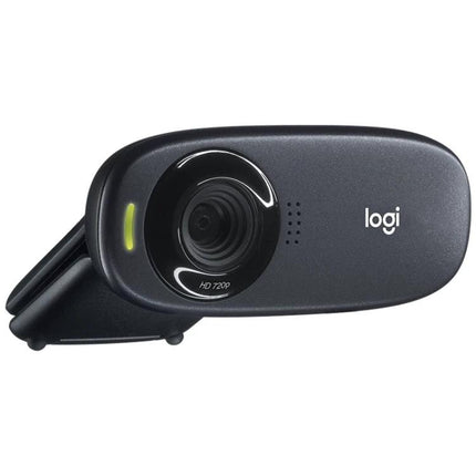 Logitech HD Webcam for Clear Video Calls and Audio Calls - Logitech C310 720p webcam with noise-canceling mic, low-light correction, USB plug-and-play