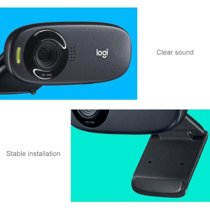 Logitech HD Webcam for Clear Video Calls and Audio Calls - C310 720p webcam with noise-canceling mic and adjustable clip for stable installation
