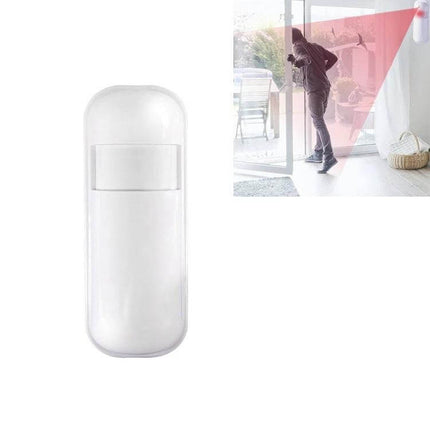 Wireless PIR Motion Detector for Home Security Monitoring mounted near door detecting intruder with MCU-controlled stable wireless PIR sensor