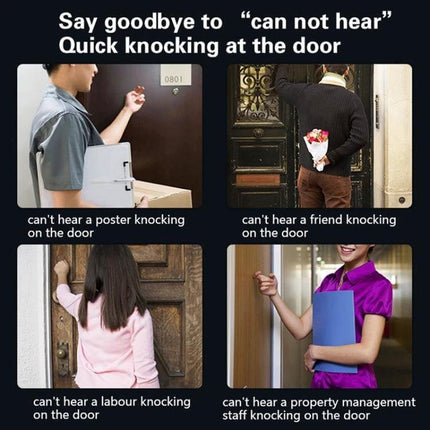 Wireless Doorbell with Multiple Ringtones and EU Plug Adapter alerting homeowners and offices to knocking with adjustable volume