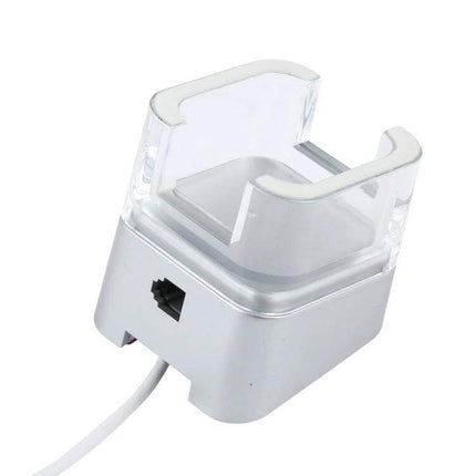 Anti-Theft Display Stand for Mobile Phones with Remote Control and Type-C Compatibility - white security phone holder with cable
