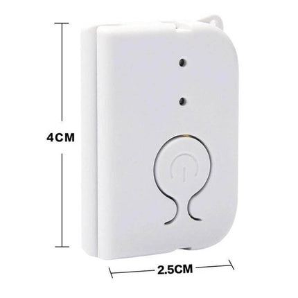 Hospital Infusion Reminder Alarm Sensor for Patient Monitoring compact white IV infusion alarm sensor with dimensions 4cm x 2.5cm and automatic alert LED