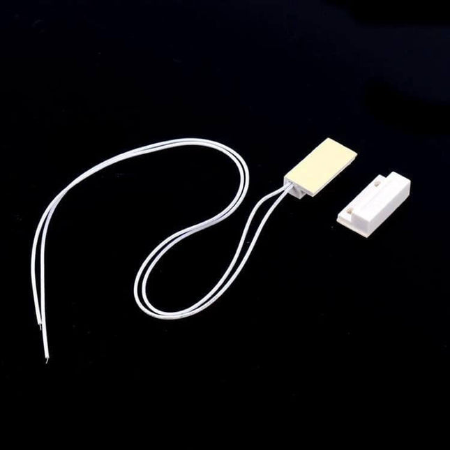 Embedded Door Magnetic Sensor Switch Pack for Home Security - compact white wired door/window sensor for seamless home security installation