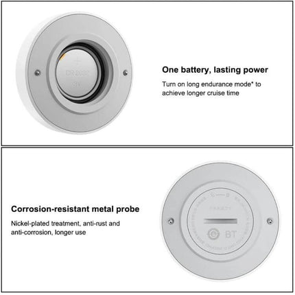 Xiaomi Smart Wireless Water Leak Detector for Home Safety compact round sensor with corrosion-resistant metal probe and long-lasting battery