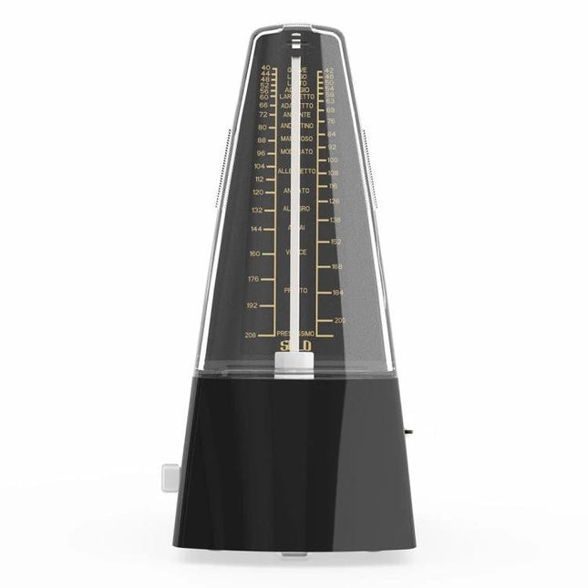 Mechanical Metronome for Everyday Music Practice at Home – black classic pendulum metronome for piano and guitar practice