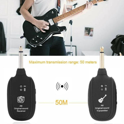 Essential Wireless Transmitter for Guitarists' Daily Practice – cable-free guitar and bass transmitter with 50m range for home practice and rehearsals