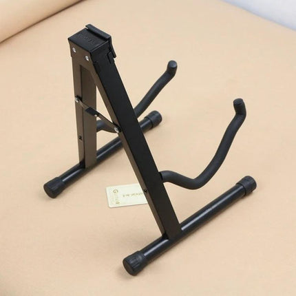 Universal Foldable Stand for Guitars in Daily Practice compact black A-frame guitar stand for home practice