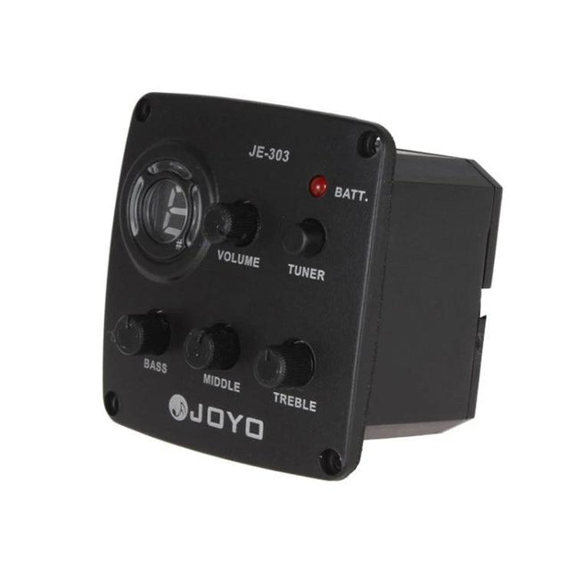 JOYO Guitar Pickup for Everyday Musician Practice Sessions black JE-303 with volume EQ tuner bass middle treble controls