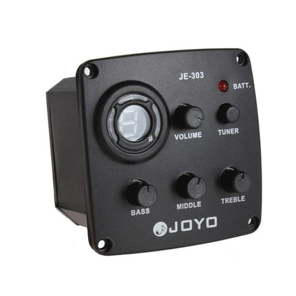 JOYO Guitar Pickup for Everyday Musician Practice Sessions — black JE-303 on-board preamp with volume EQ bass middle treble and tuner