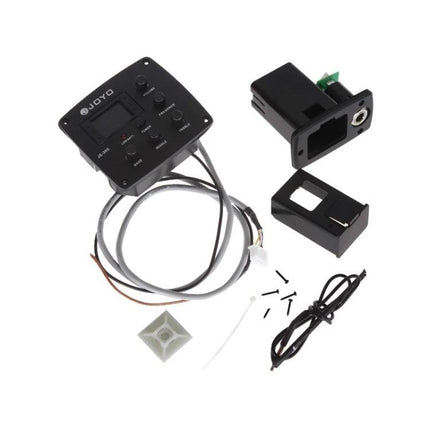 JOYO Guitar Pickup for Tuning and Sound Adjustment in Practice mounted acoustic pickup preamp with EQ controls and tuner kit