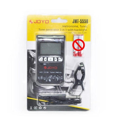 JOYO Metronome Tuner for Daily Music Practice Sessions compact metronome tuner in retail packaging with clip and accessories