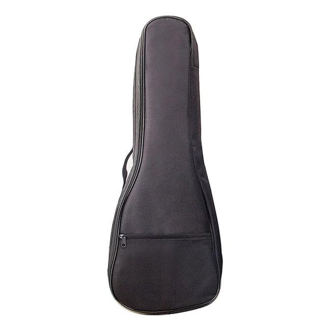 A Ukulele Backpack for Everyday Music and Travel Use - black padded lightweight ukulele backpack with front pocket and adjustable strap