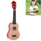 Ukulele for Children's Everyday Music Practice at Home wooden soprano ukulele with adjustable sound settings and child holding it