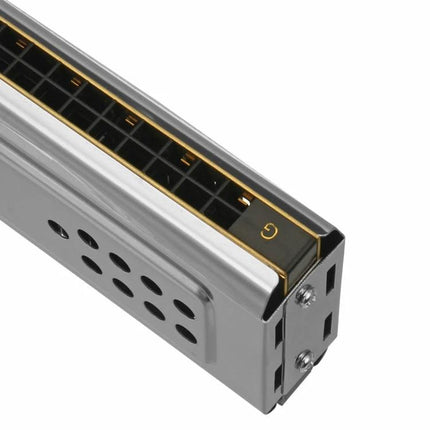 Swan Harmonica for Relaxing Evenings and Daily Practice double-sided compact harmonica close-up showing metal cover and mouthpiece