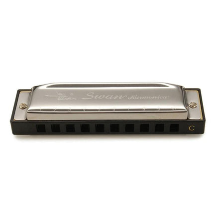 Swan Harmonica for Everyday Music Learning and Practice Sessions - compact C major harmonica for beginners and daily practice