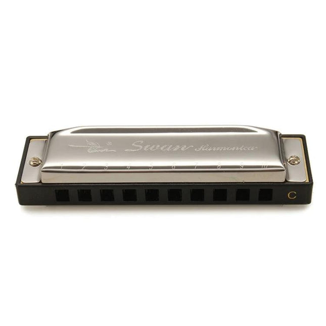 Swan Harmonica for Everyday Music Learning and Practice Sessions - compact C major harmonica for beginners and daily practice